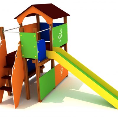 Parque infantil en forma de casa