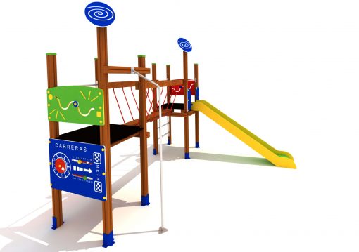Parque infantil con paneles interactivos