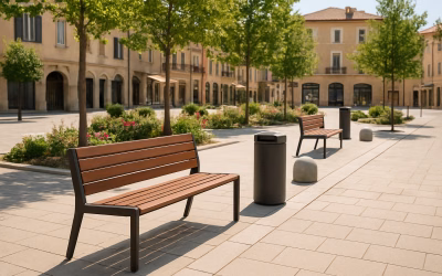 Mobiliario urbano para ayuntamientos: cómo equipar espacios públicos con criterios de calidad y durabilidad